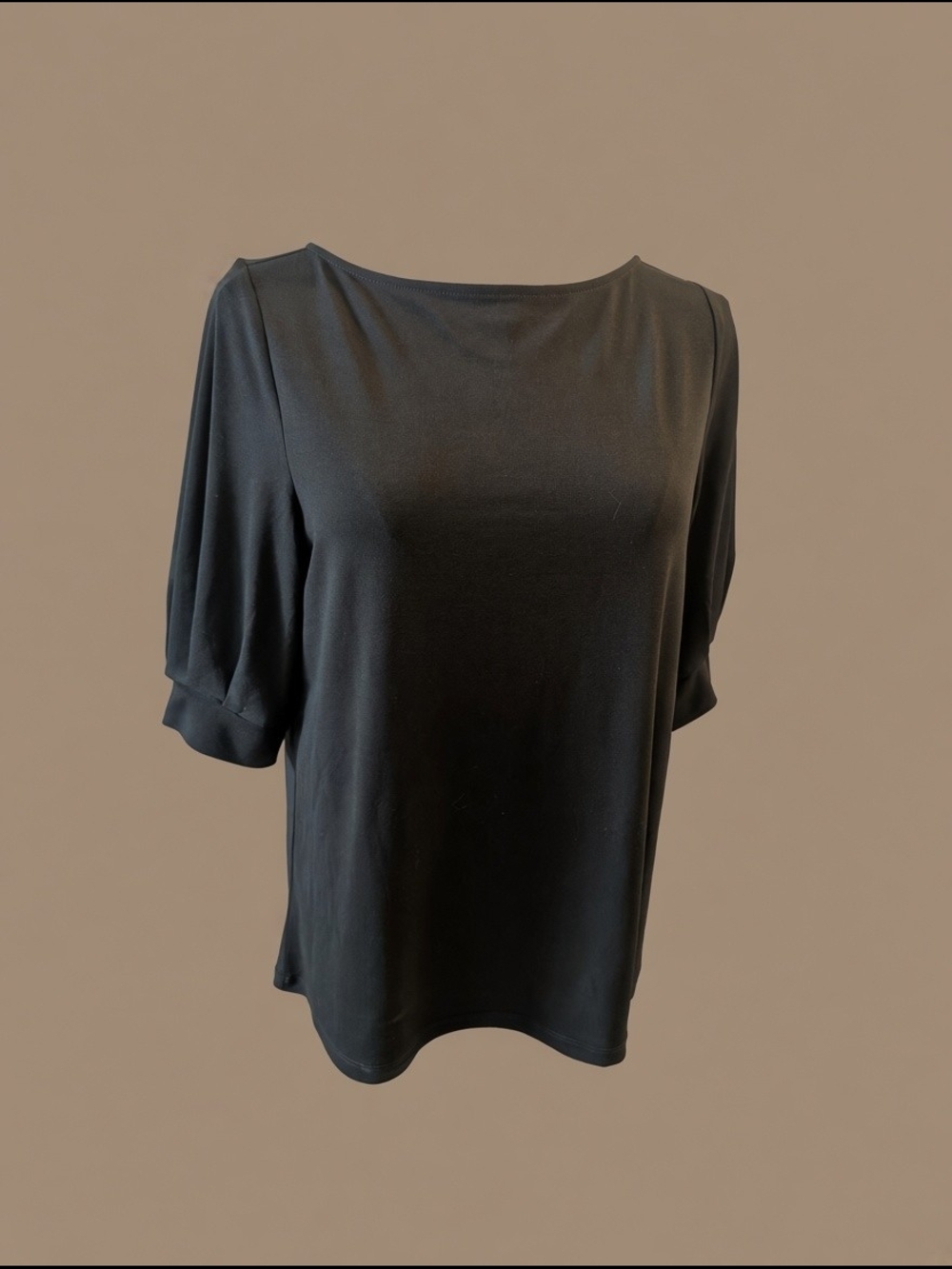 H&M Women's  Dark Green Boatneck Short Sleeve Top